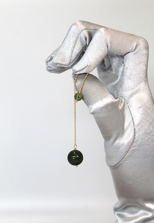 Canadian Jade pendulum on gold-filled chain - Libra Moon