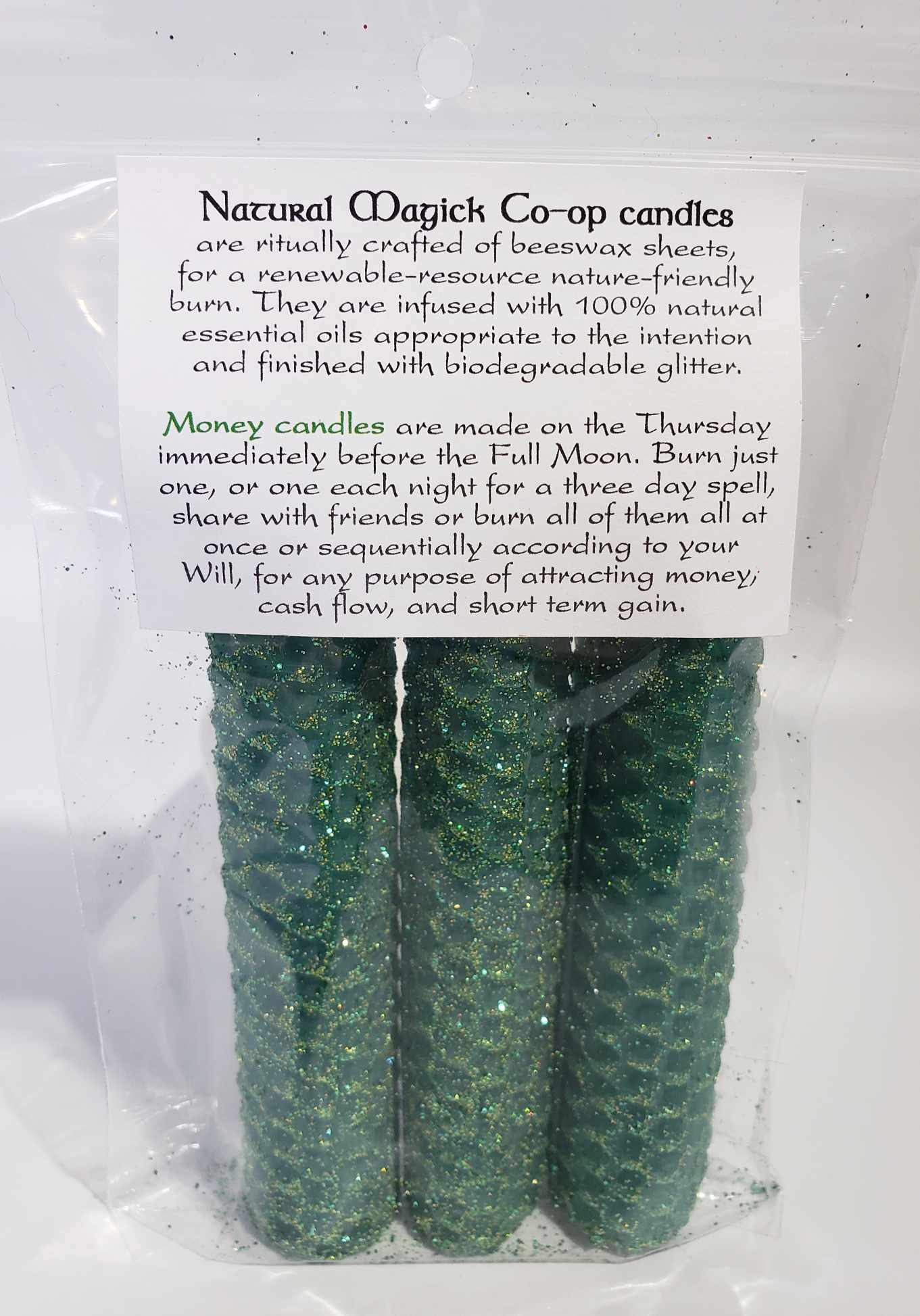 Money Candles - Natural Magick Co-op