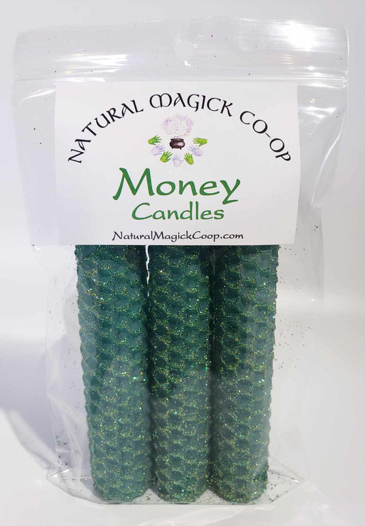 Money Candles - Natural Magick Co-op