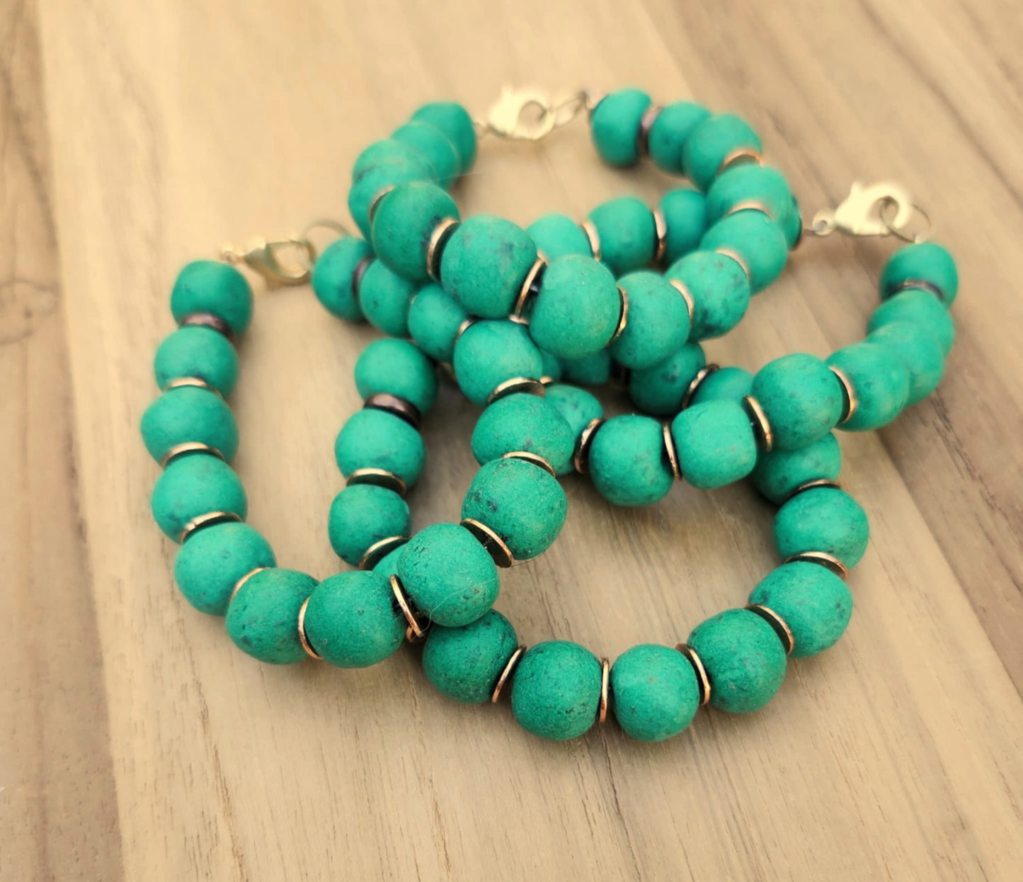 Healing bracelet of Moroccan clay beads