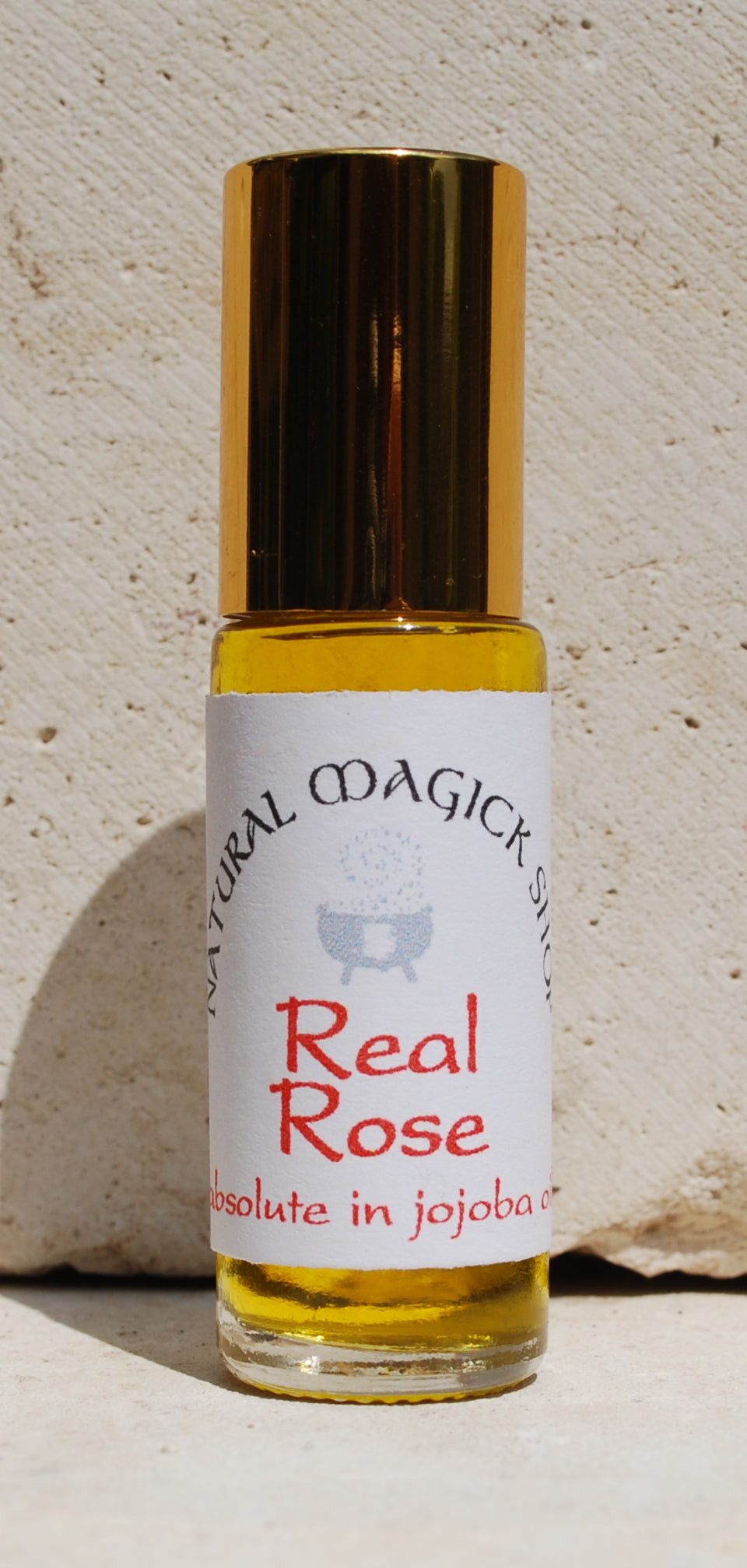 Rose absolute, 10% in coconut oil, 1/6 oz roller bottle