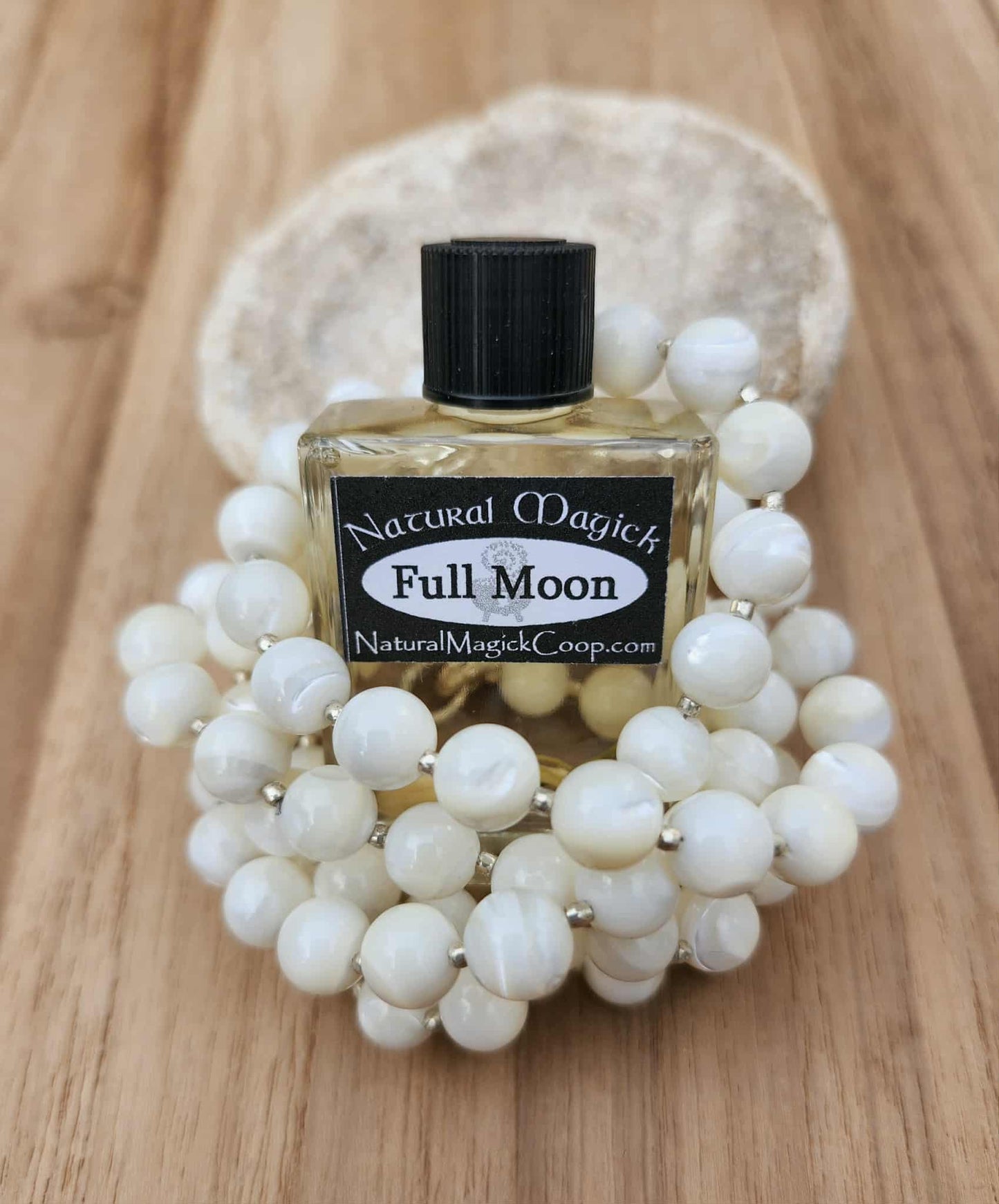 Full SuperMoon bracelet of Mother-of-Pearl beads