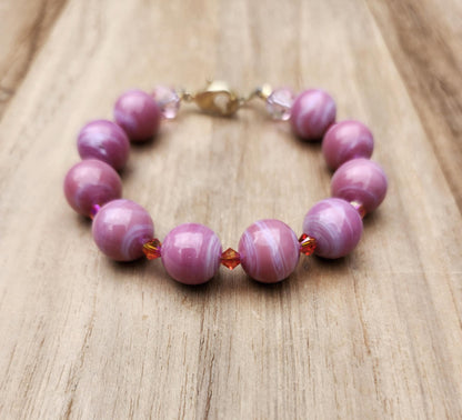 Love bracelet of vintage German artisan beads