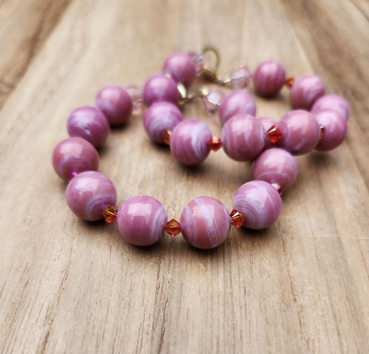 Love bracelet of vintage German artisan beads