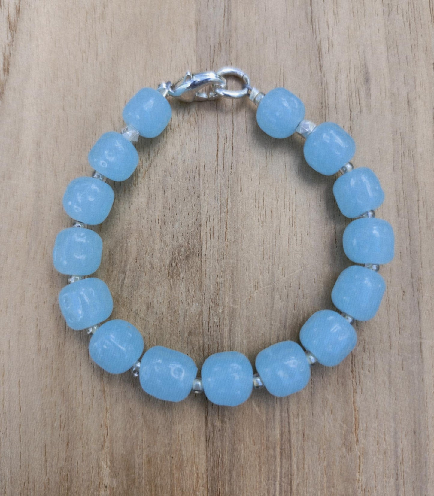 New Moon bracelet of vintage Japanese beads