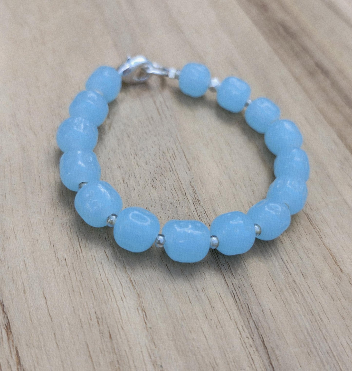 New Moon bracelet of vintage Japanese beads