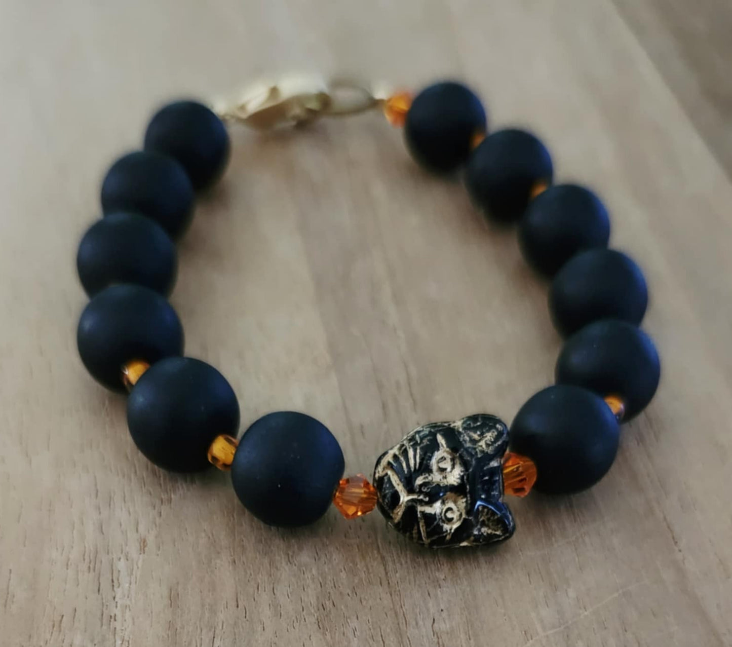 Black Cat Halloween bracelet