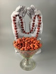Mountain Laurel bean necklace + orange beans