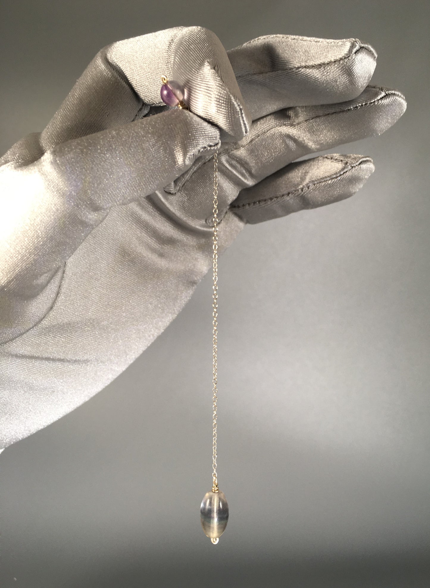 rainbow fluorite bead pendulum made on fall EQUINOX