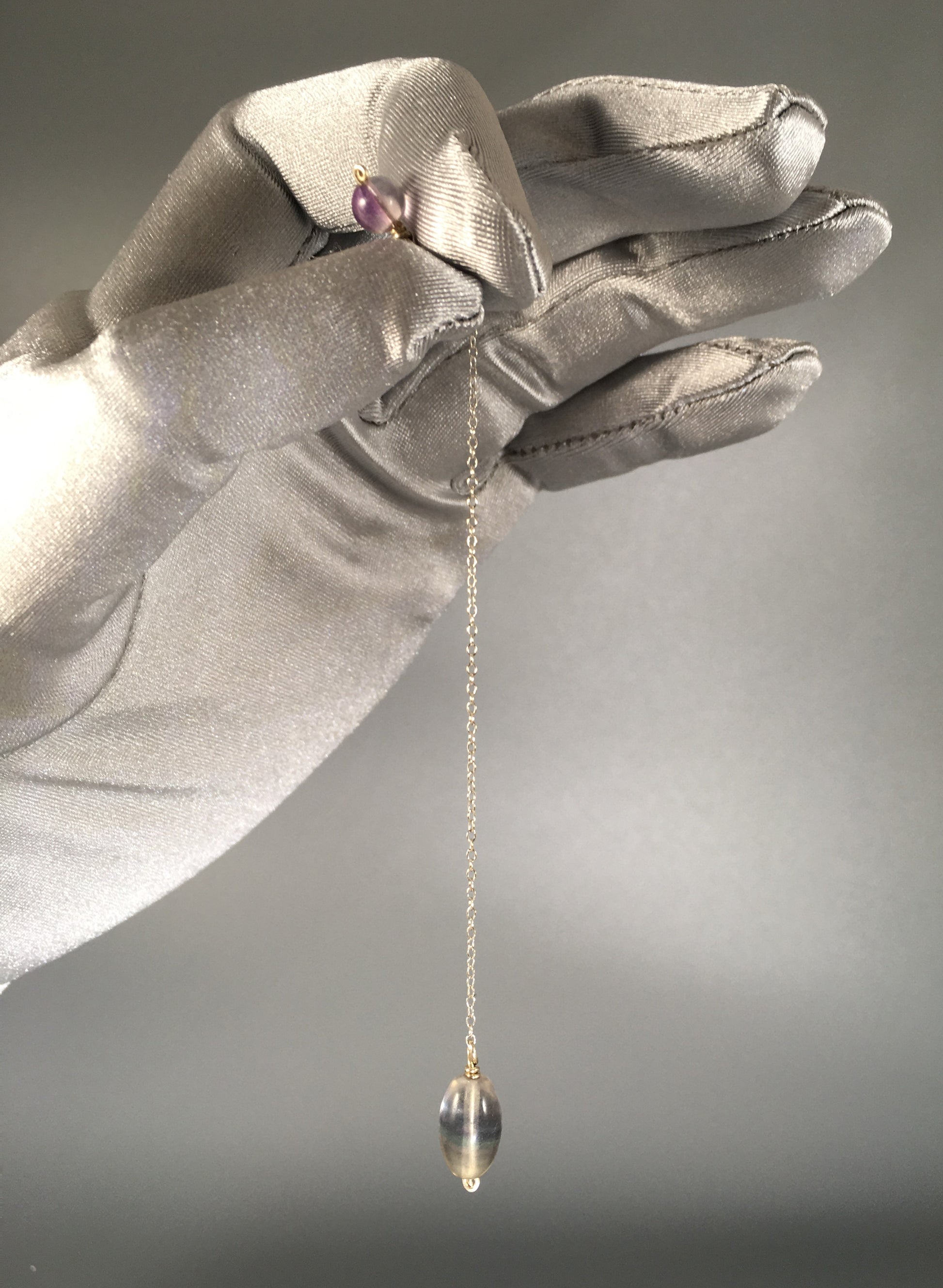 rainbow fluorite bead pendulum made on fall EQUINOX
