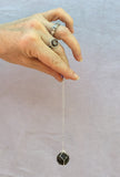 wrapped rainbow fluorite sphere pendulum - Natural Magick Shop