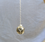 wrapped rainbow fluorite sphere pendulum - Natural Magick Shop